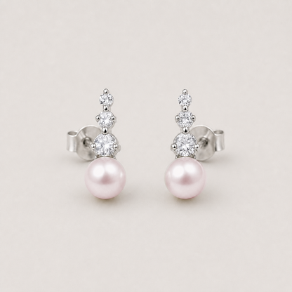 Trilogy 8-9mm pink freshwater pearl stud earrings