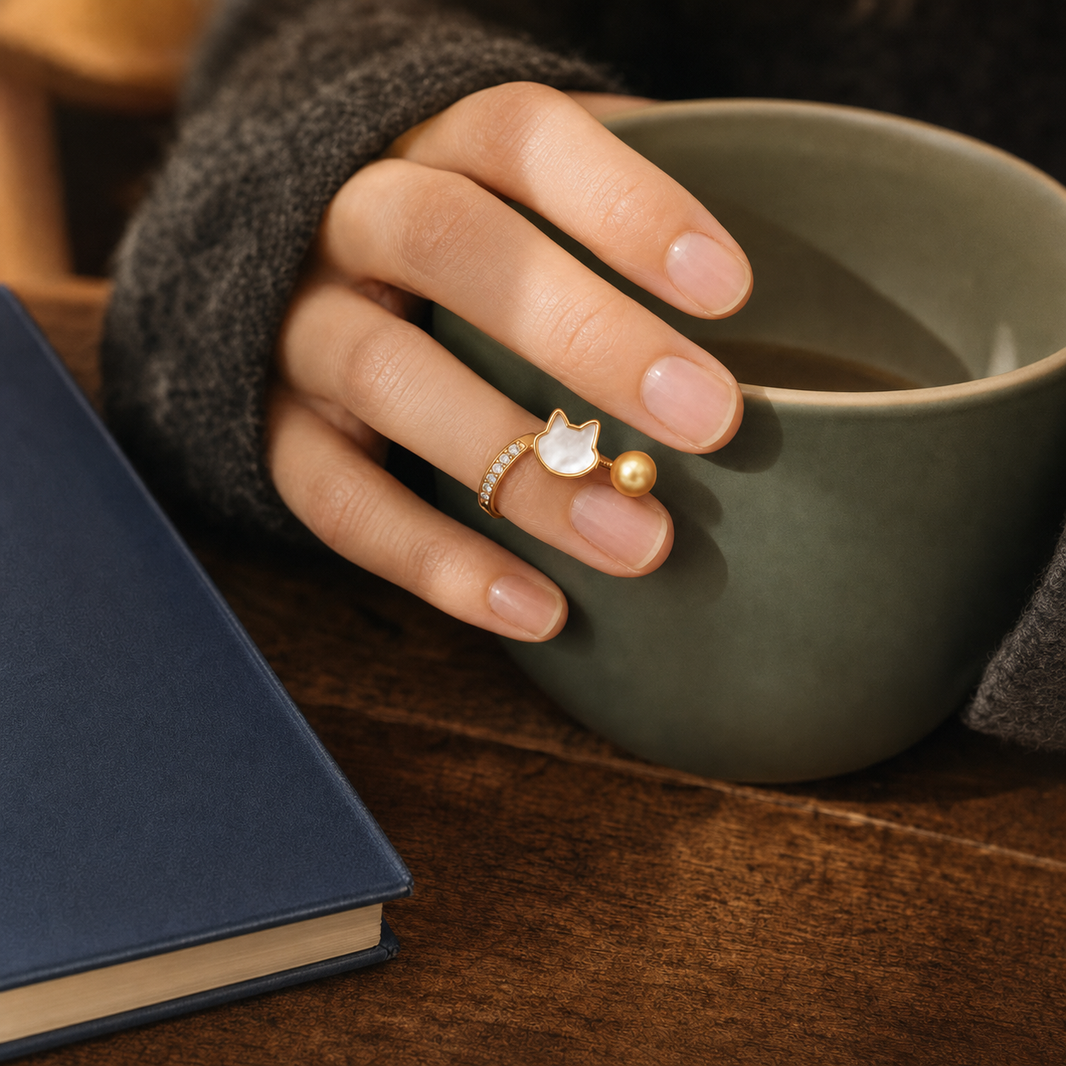 Whimsy Golden South Sea Pearl Ring